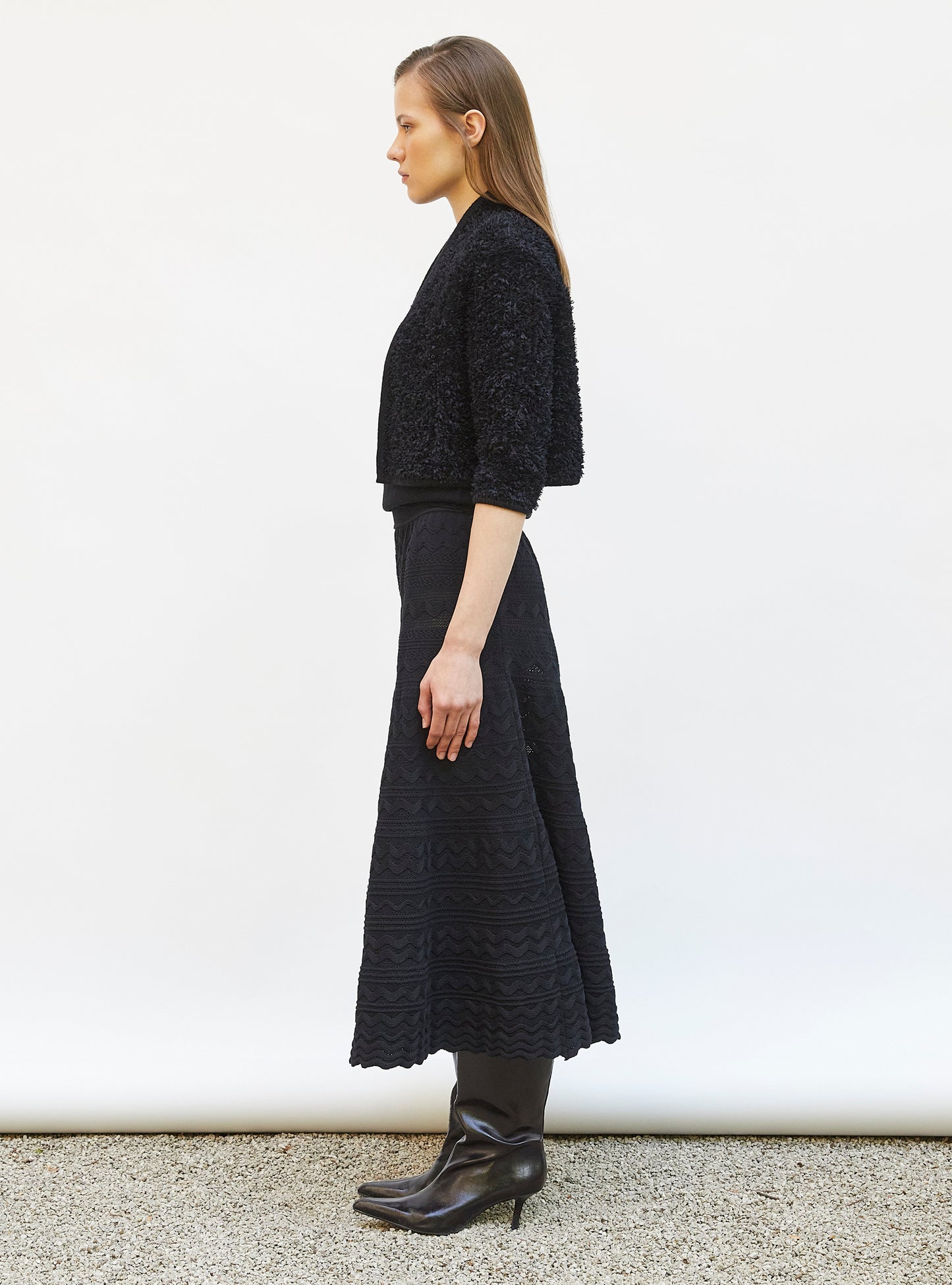 boléro court maille plumetis