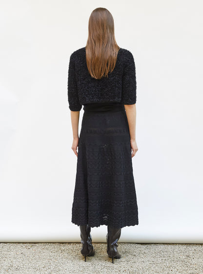boléro court maille plumetis