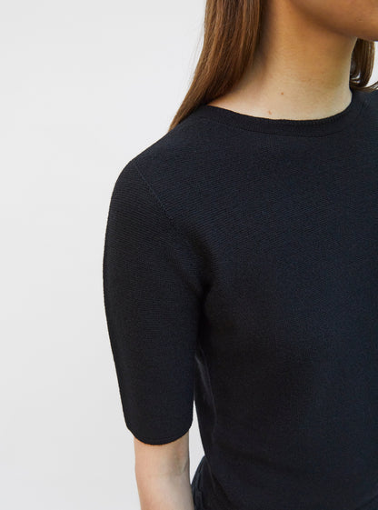 top fin maille manches coudes