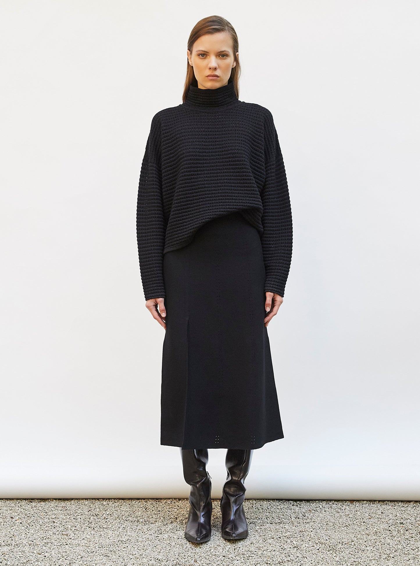 pull maille résille de laine
