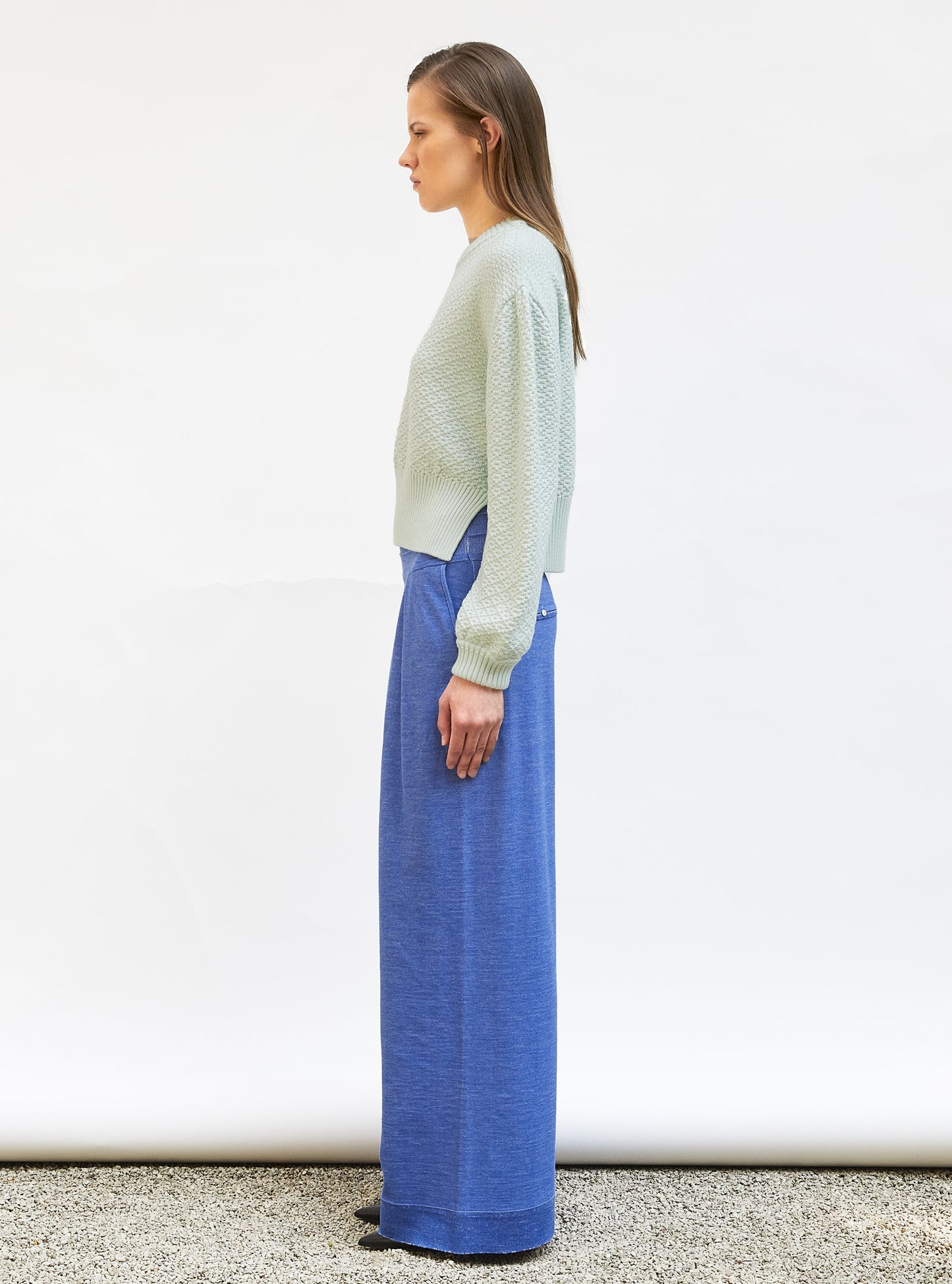 pull court maille damier