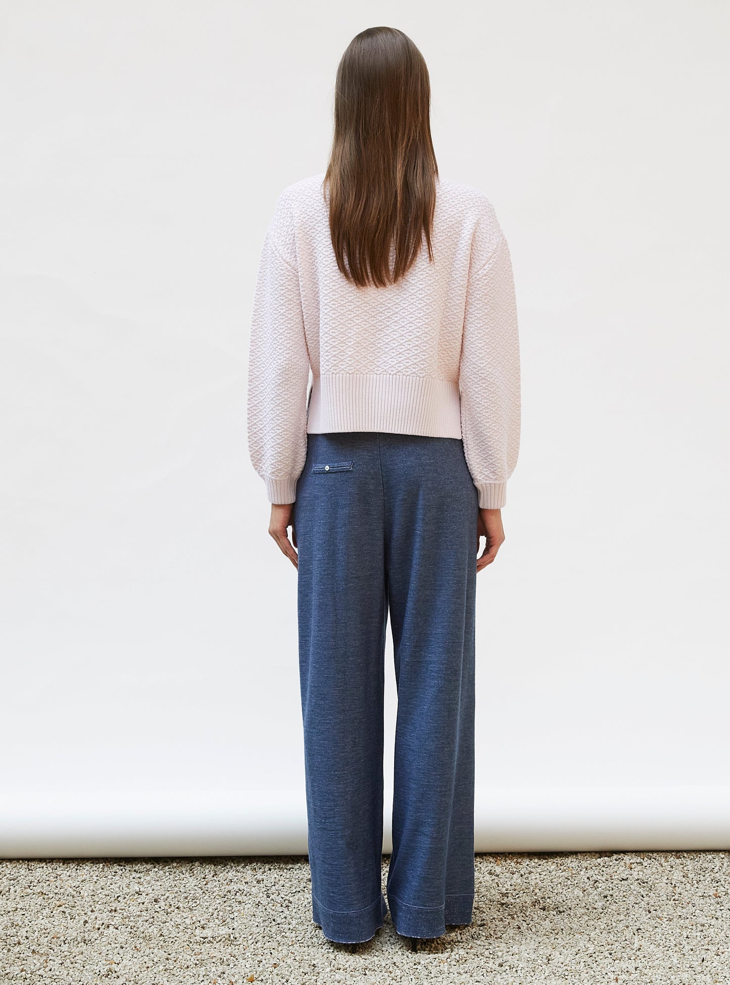 pull court maille damier