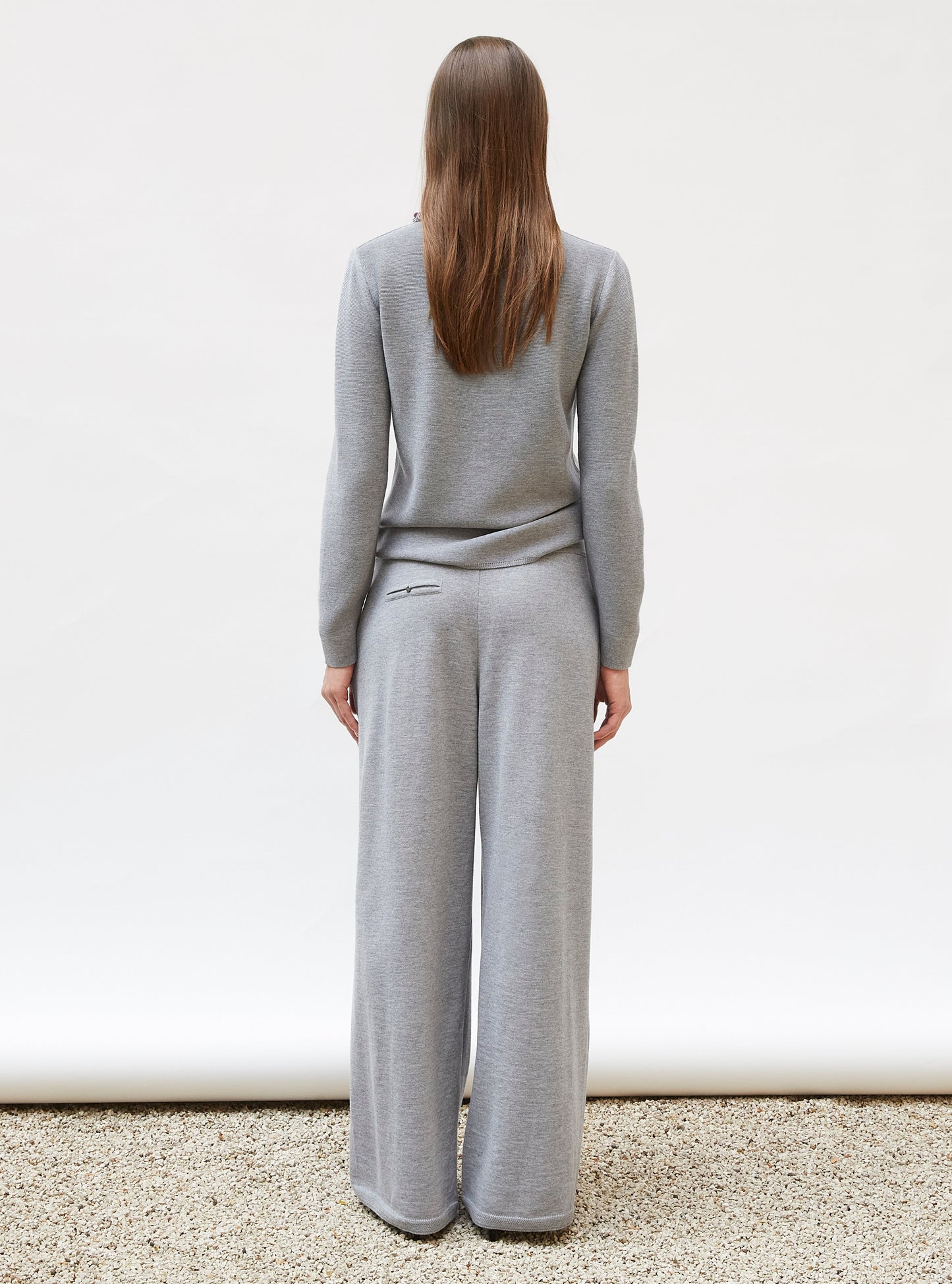 chemise en maille col volanté