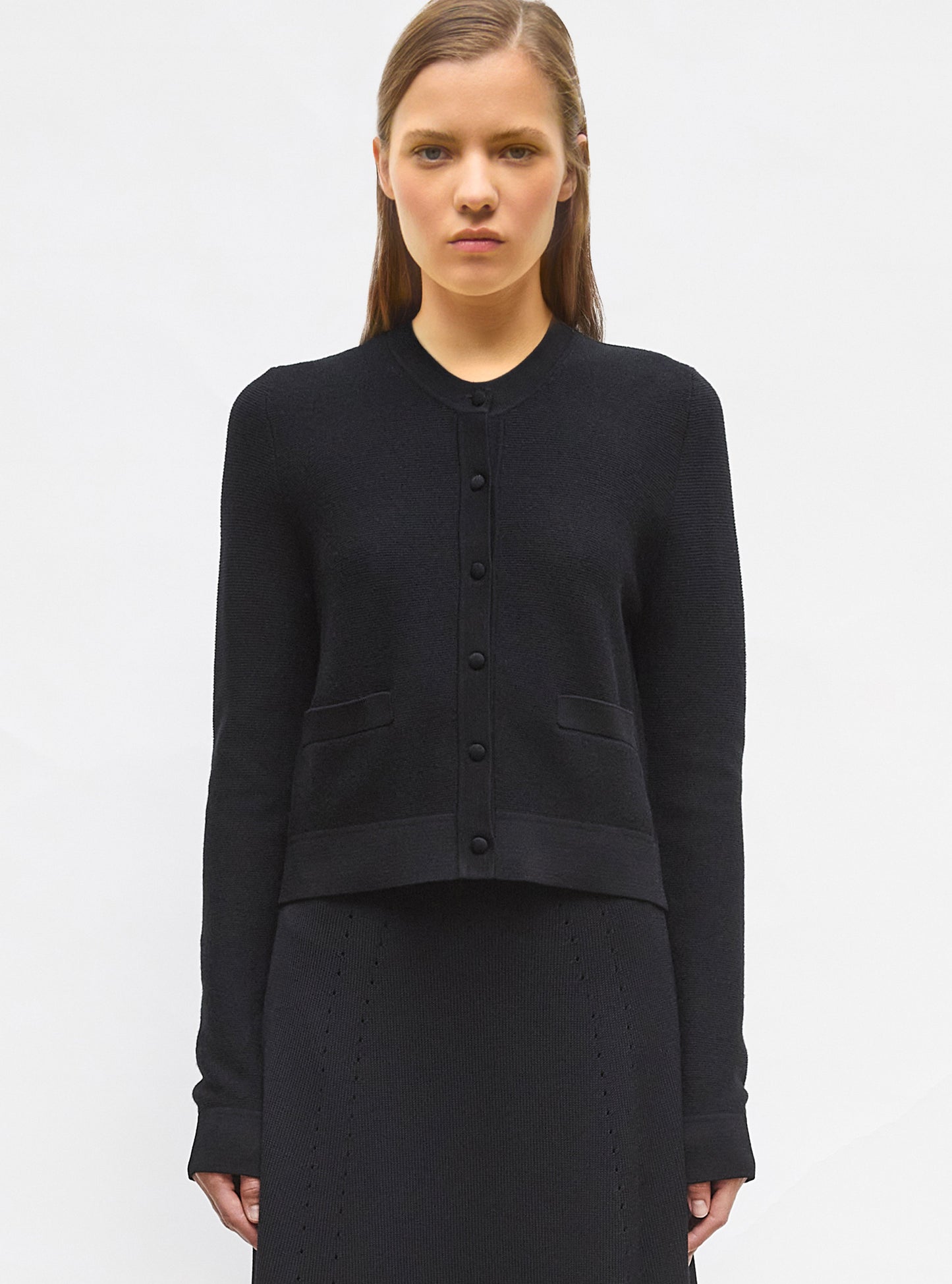 cardigan maille point mousse