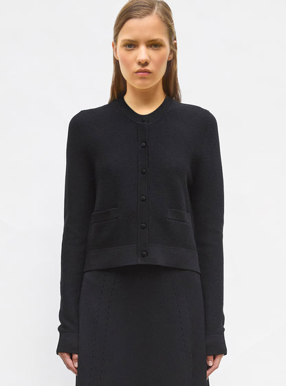 cardigan maille point mousse