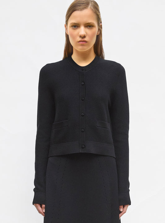 cardigan maille point mousse