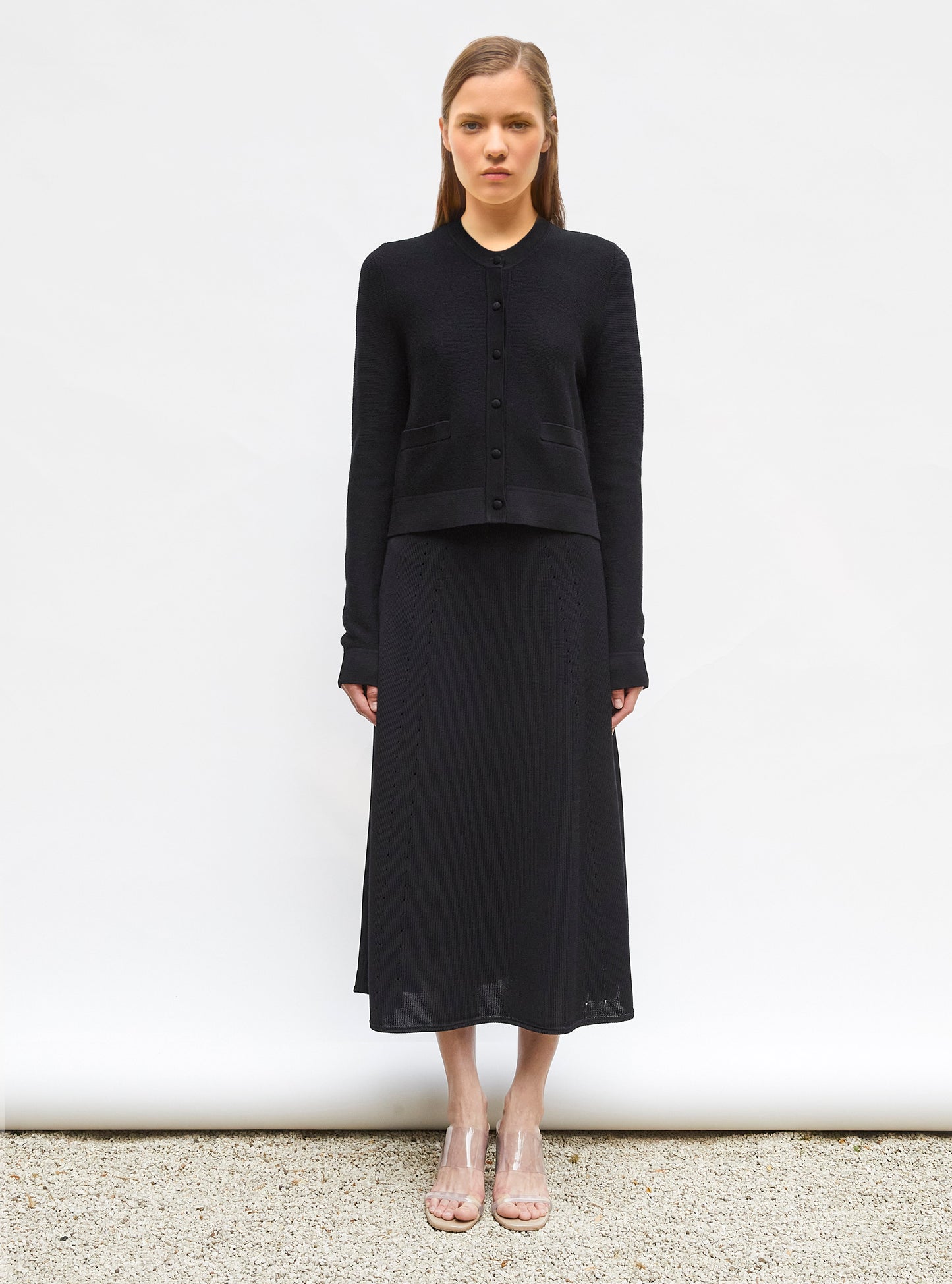 cardigan maille point mousse