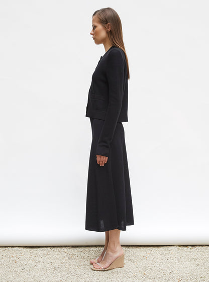 cardigan maille point mousse