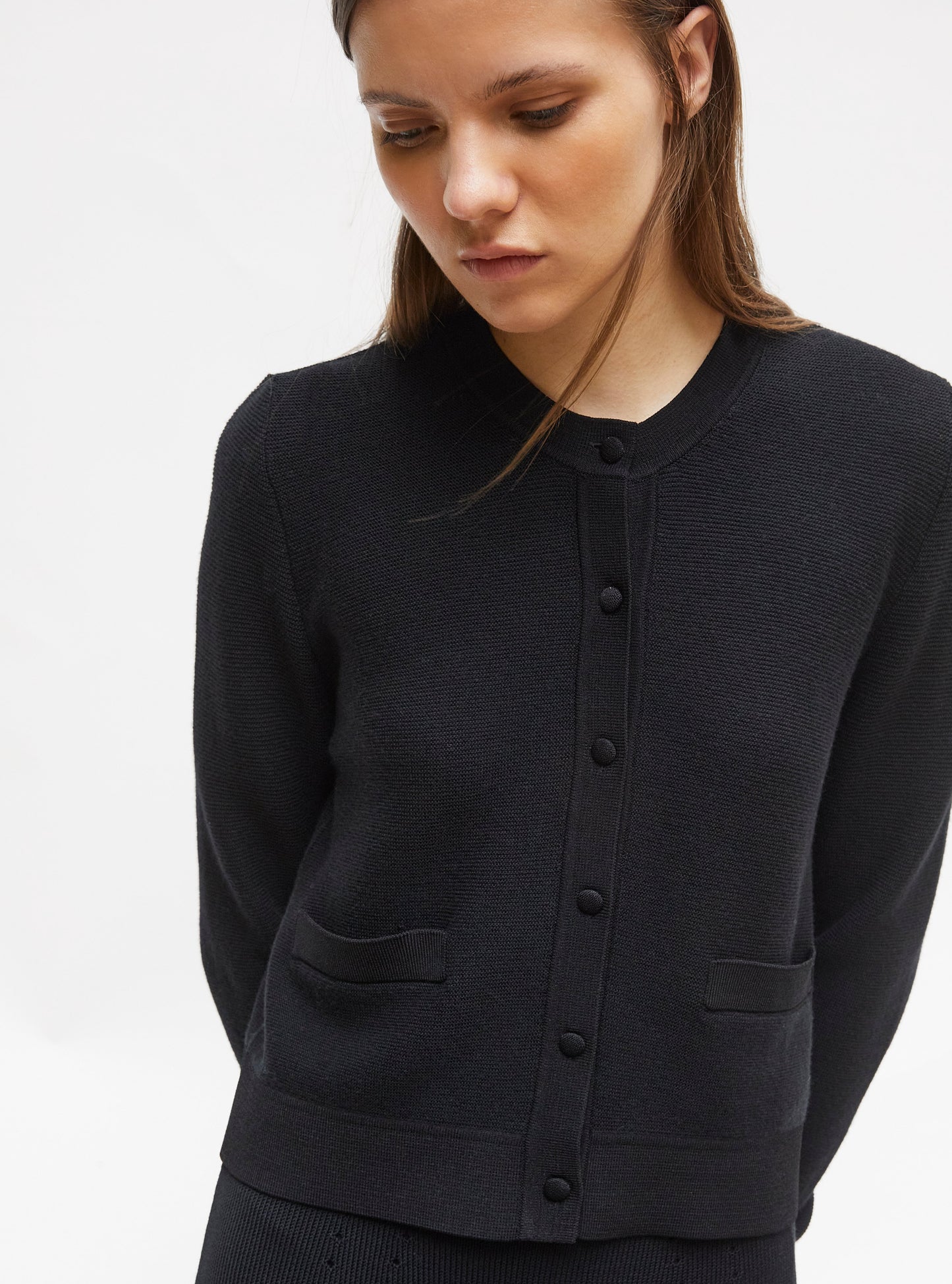 cardigan maille point mousse