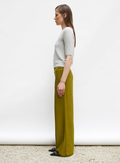 pantalon taille haute maille jersey