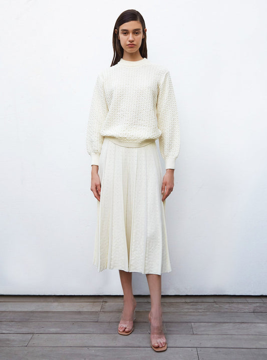 sweater en maille entrelacée