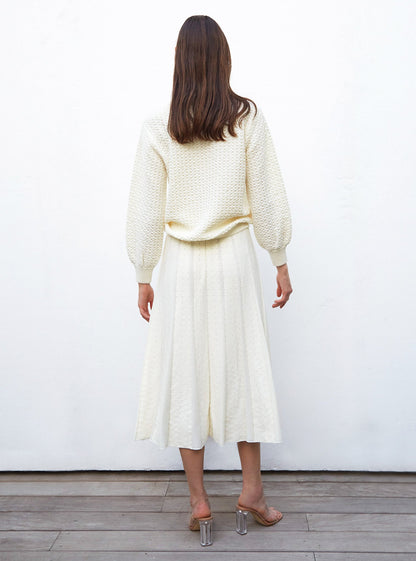 sweater en maille entrelacée
