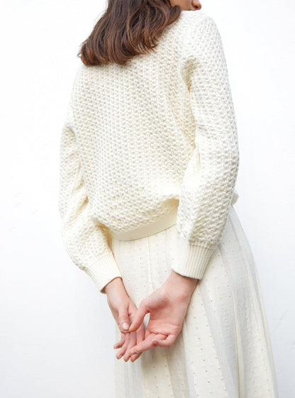 sweater en maille entrelacée