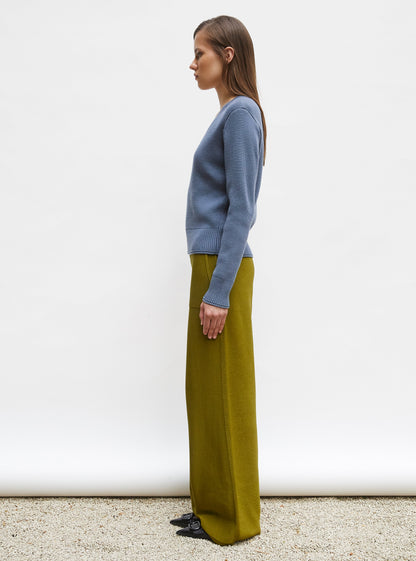 pull col v maille pleine