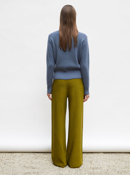 pull col v maille pleine