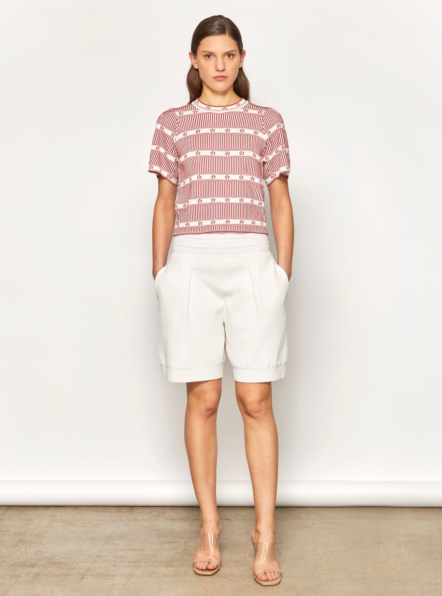 top jacquard mini fleurs
