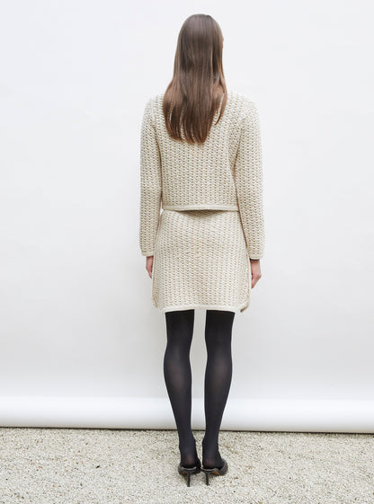 veste courte maille tweedée
