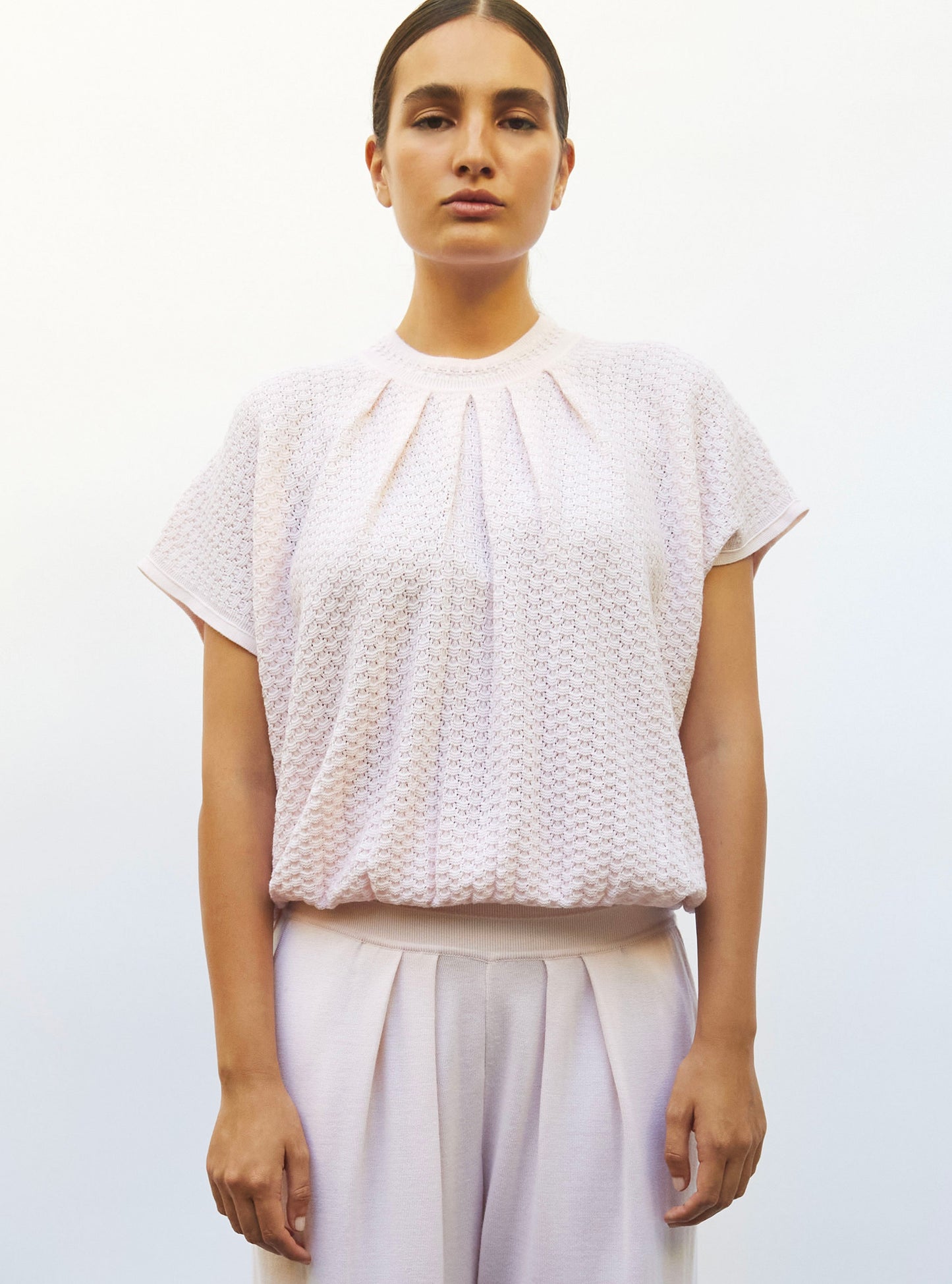 top ample en maille pointelle