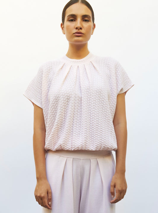 top ample en maille pointelle
