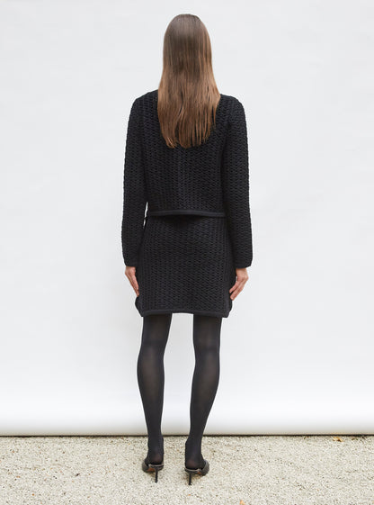 veste courte maille tweedée