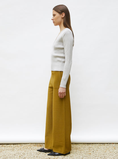 pull col v maille pleine