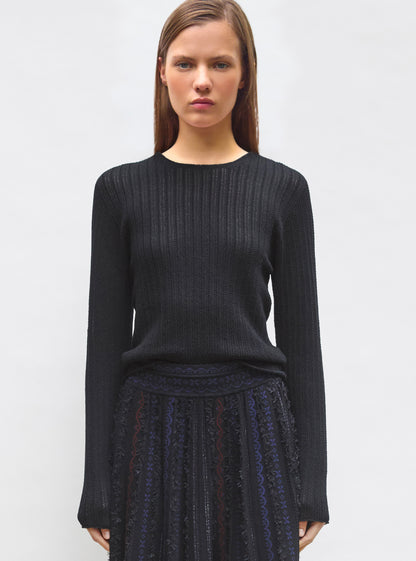 top fin maille pointelle