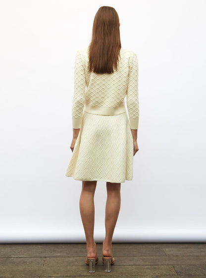cardigan maille boutis