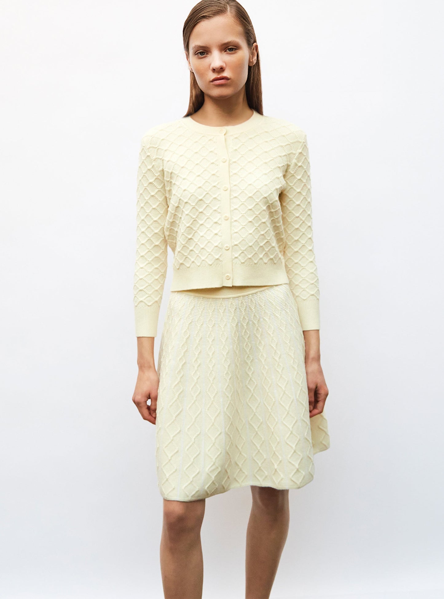 cardigan maille boutis