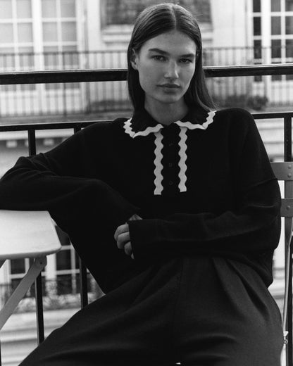 chemise maille col croquet