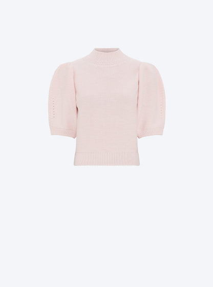 top en maille manches bouffantes
