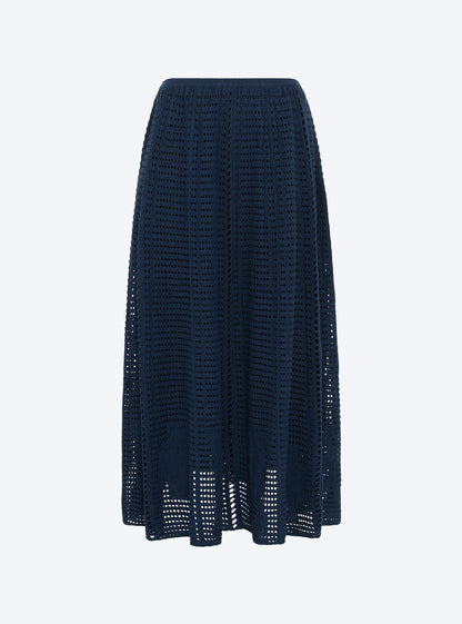 jupe en maille cannage ajourée
