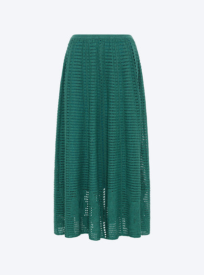 jupe en maille cannage ajourée