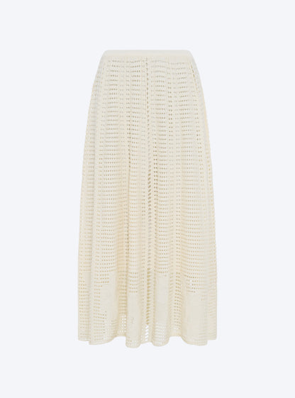 jupe en maille cannage ajourée