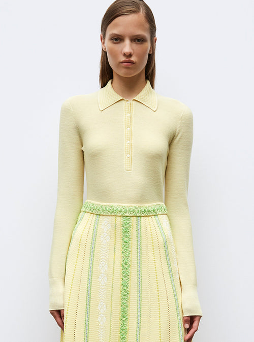 polo fin en maille point mousse