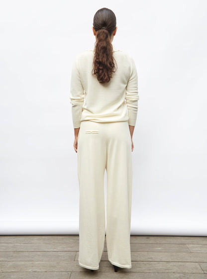 chemise en maille col volanté