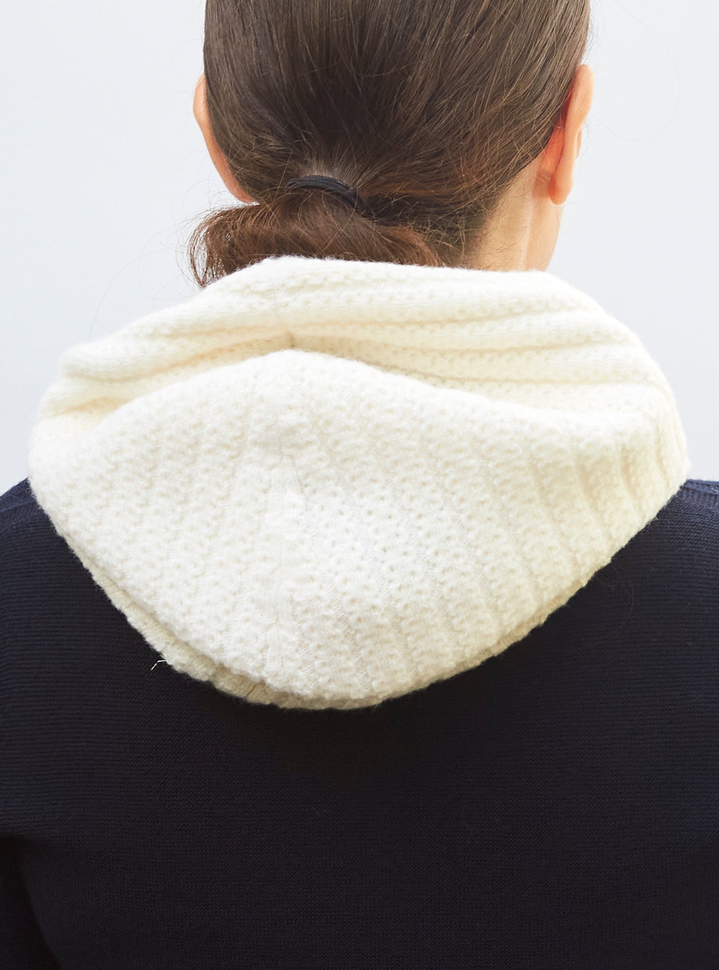 cagoule en maille torsadée