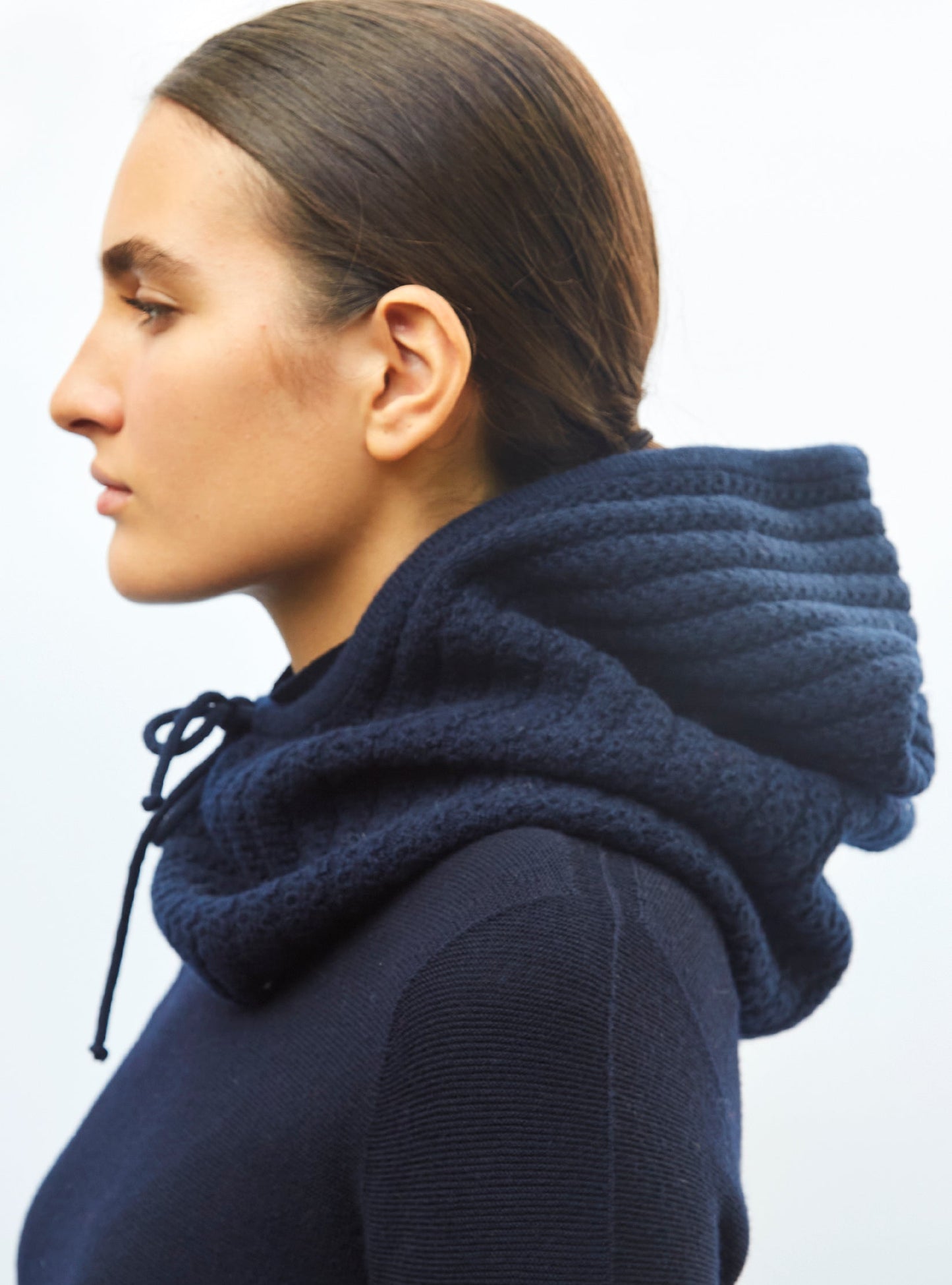 cagoule en maille torsadée