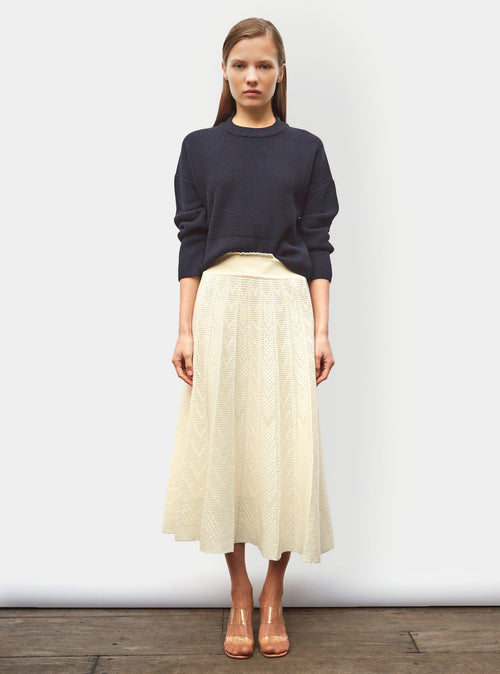 pull court en maille ondulée