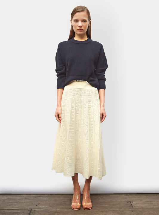pull court en maille ondulée
