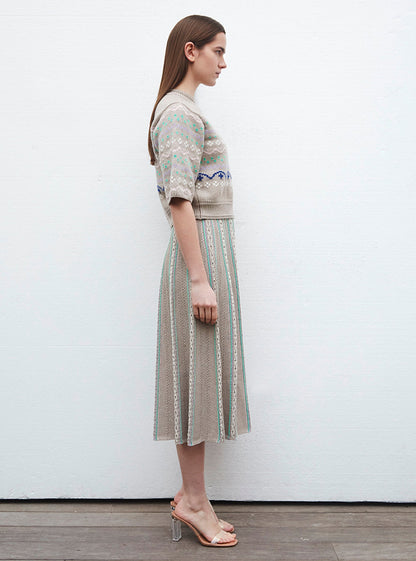 top en maille jacquard confettis