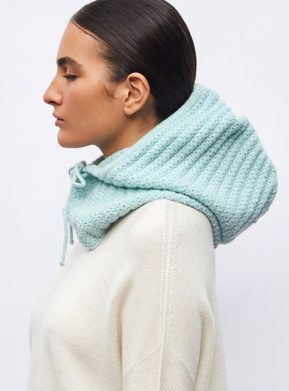 cagoule en maille torsadée