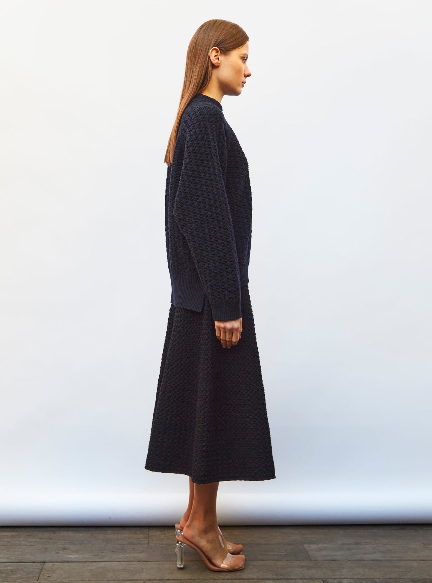 pull loose maille entrelacée
