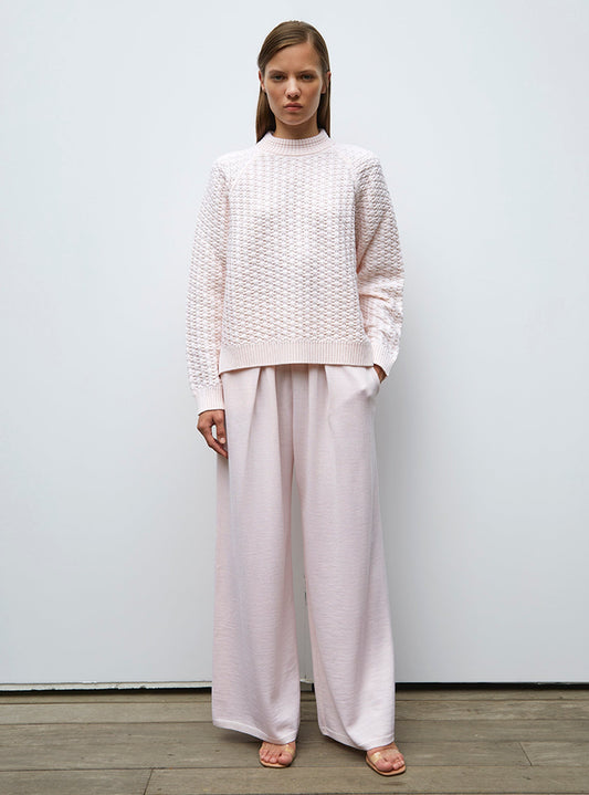 pull loose maille entrelacée