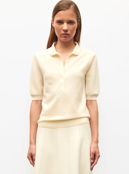 polo maille point mousse