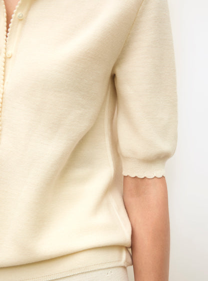 polo maille point mousse