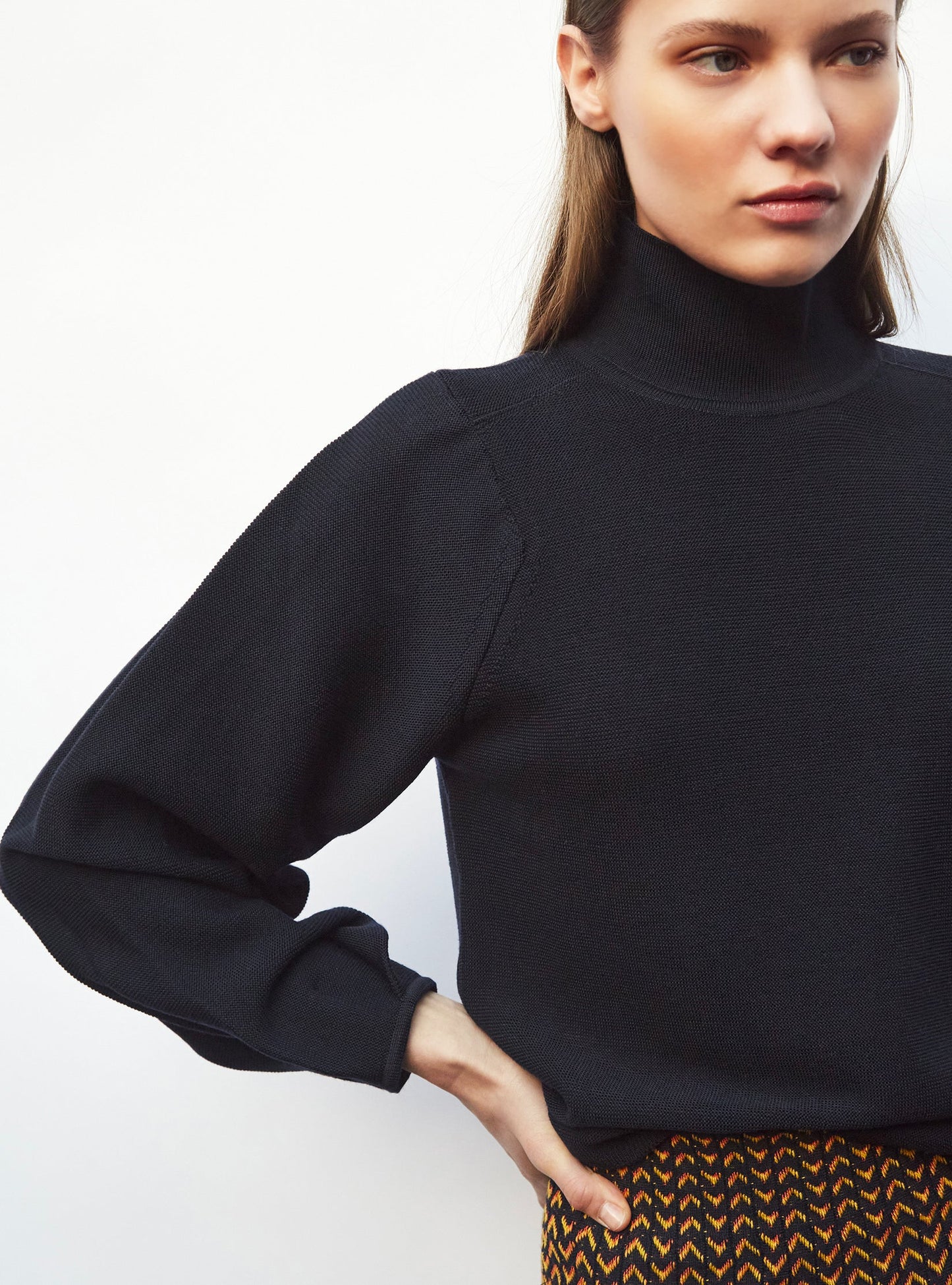 pull fin maille point mousse