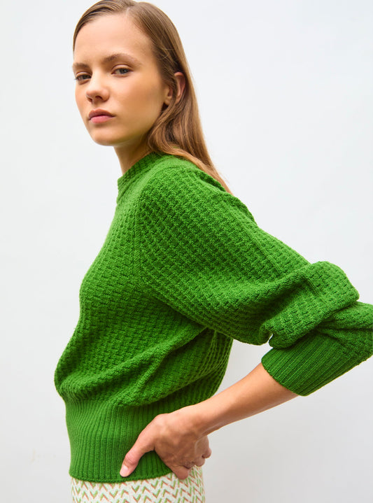 pull fin maille gaufrée