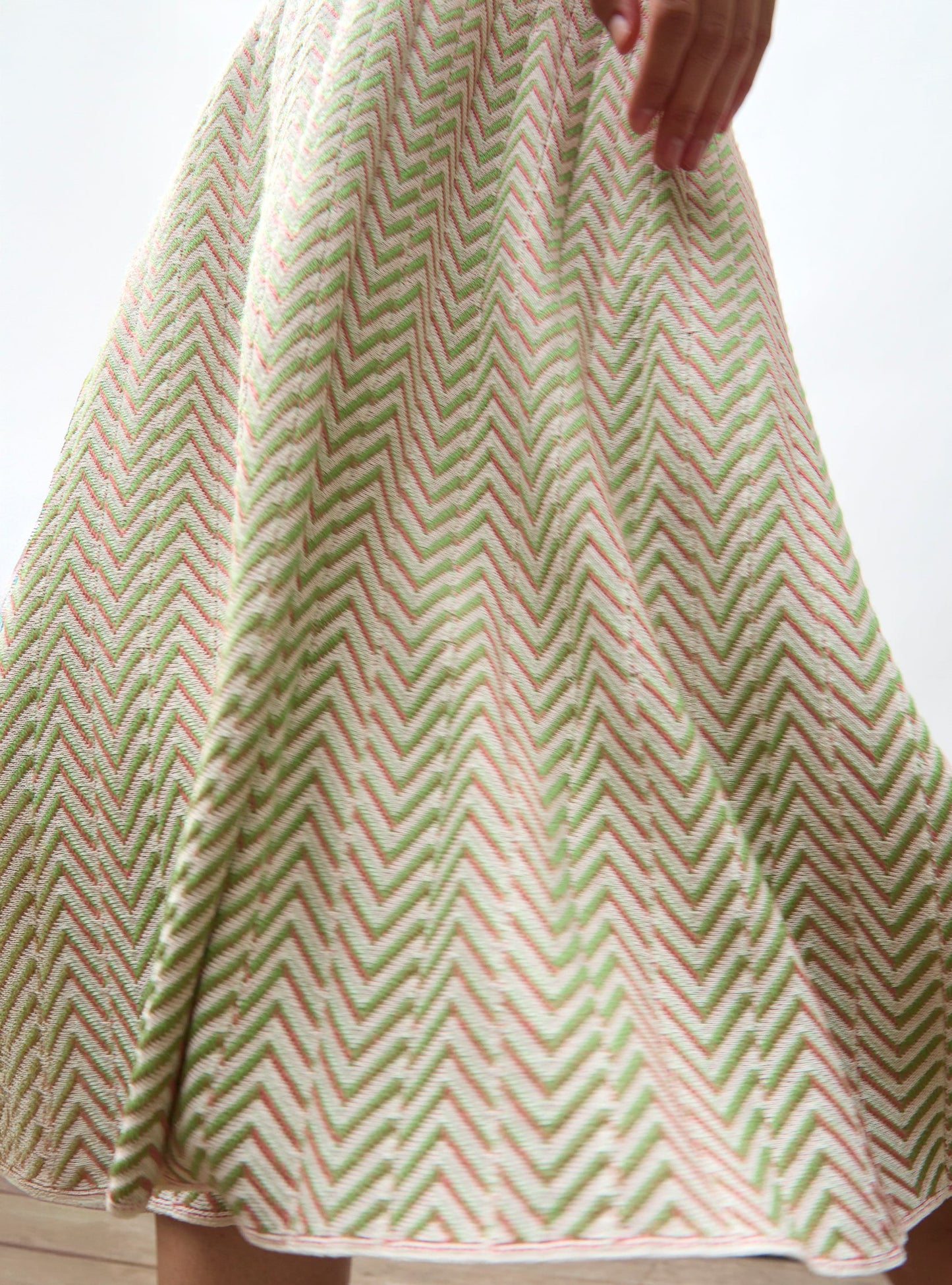 jupe réversible maille chevron