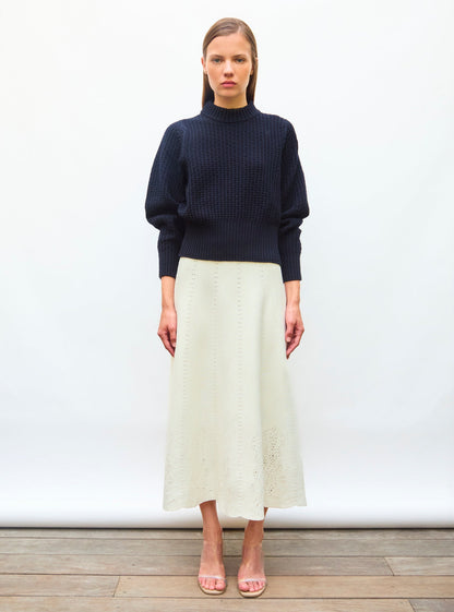 pull fin maille gaufrée