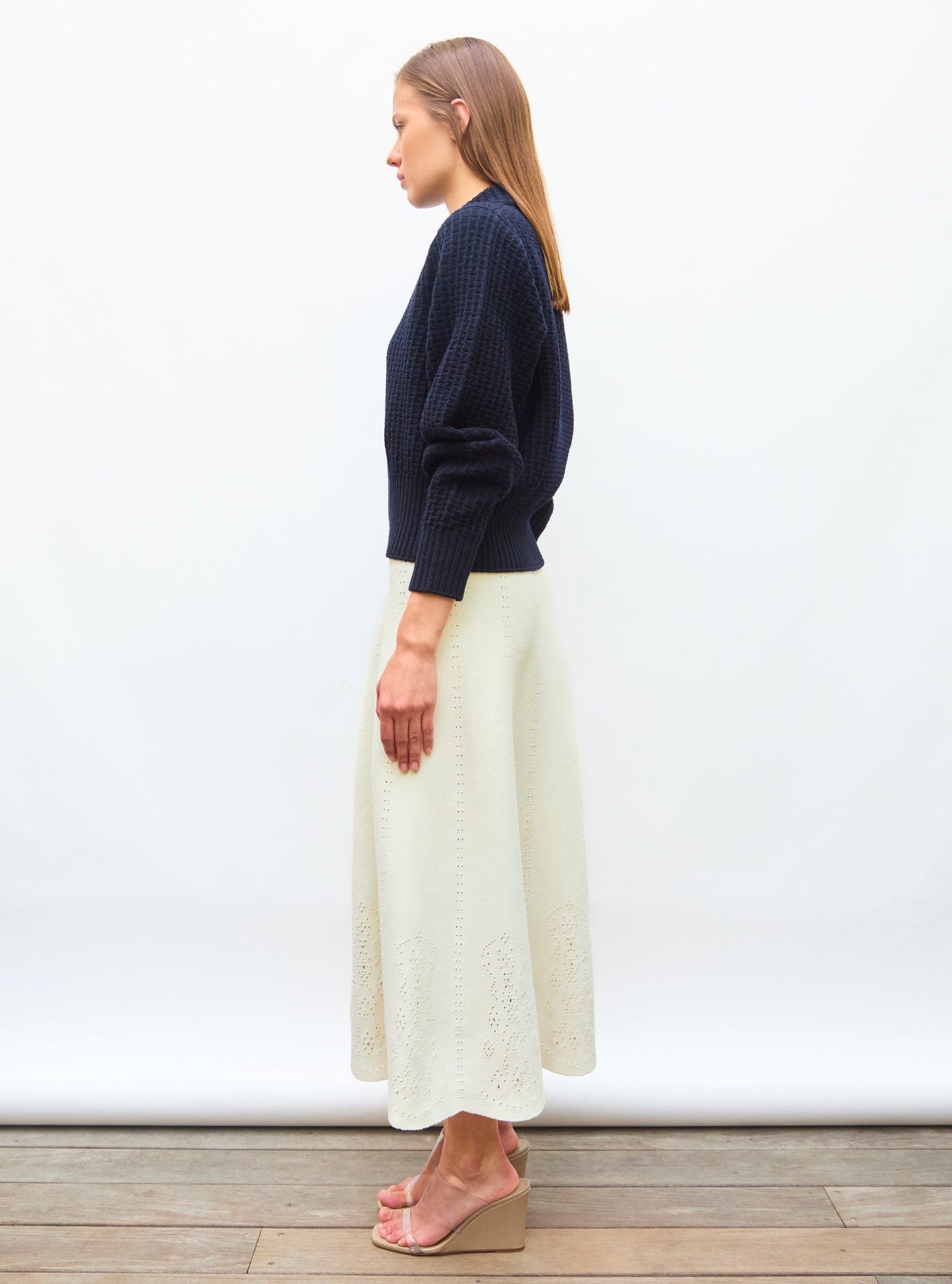 pull fin maille gaufrée